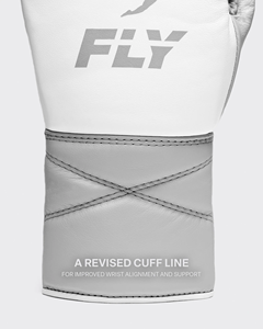 Custom Fly <b>White</b> <b>Lace</b> Up Boxing Gloves Customized Logo !00% Genuine Leather Martial Arts MMA Muay Thai Sports Gear - Product Image 6