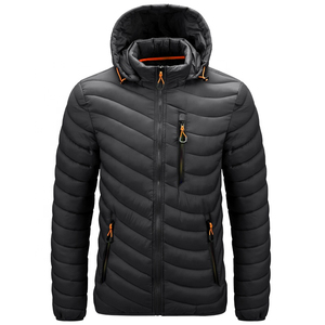 Vestes d'hiver légères en duvet pour hommes, chaudes, à capuche, en nylon, style doudoune, pour hommes 2026 - Product Image 1