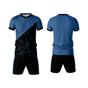 Conjunto de Uniforme de Fútbol para Hombre, Verde y Negro, Cuello en V, Estampado Geométrico Sublimado, Poliéster que Absorbe la Humedad, Corte Atlético, Manga Corta - Product Image 5