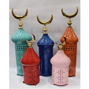 New Minaret Mosque Themed Candle Holder Ramadan <b>Ornaments</b> Decorative Minaret Home Accessories Ramadan Decoration Moroccan Style - Product Image 4