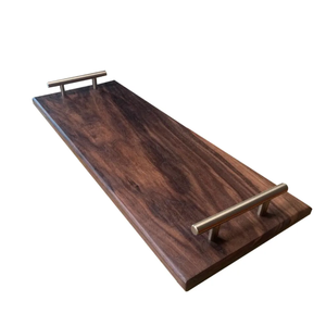 Bandeja de Madera Marrón de la Mejor Calidad, Diseño Moderno, Bandeja para Servir Chocolate, Postres y Alimentos, Utensilios de Cocina - Product Image 1