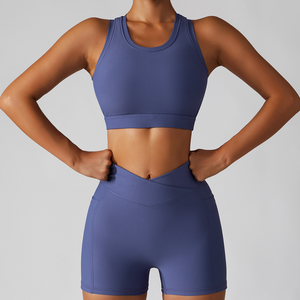 Shorts de yoga taille haute respirants sans coutures en Spandex/Nylon pour femmes, taille élastique, pour la gym et le fitness, vêtements de sport, taille XL disponible - Product Image 6