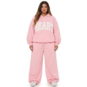 White <b>Blue</b> Oversized Drop Shoulder <b>Women</b> Cotton <b>Fleece</b> Sweatsuit Heavyweight Loose Winter Casual Fit Tracksuits - Product Image 3