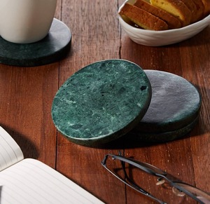 Luxury Signature Marble <b>Coaster</b> Set Premium Natural Stone <b>Drink</b> <b>Coasters</b> With Crystal Smooth Polished Finish Durable Heat - Product Image 4