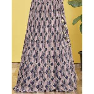 Ensembles traditionnels pour femmes Superbe travail bleu Zari Chinon Lehenga Choli - Product Image 2