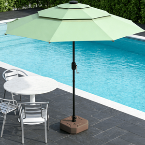 Ombrellone da Giardino con Struttura in Acciaio a Raggio di 3m e Palo in Acciaio Inossidabile - Base per Esterni - Product Image 5