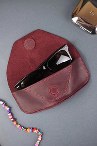 Étui à lunettes en cuir artisanal de qualité supérieure, pochette de protection fine pour lunettes, cuir de vache véritable, fournisseur en gros LGC-0071 - Product Image 4