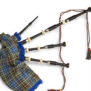 Gaitas escocesas de palo de roble con adornos de latón y chanter de práctica para escuelas de música e institutos de formación - Product Image 2