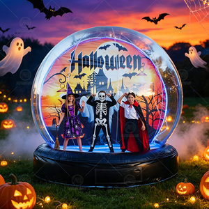 Globo de Nieve Inflable <span class=keywords><strong>Gigante</strong></span> de Tamaño Humano para Navidad/Halloween, <span class=keywords><strong>Esfera</strong></span> <span class=keywords><strong>Transparente</strong></span> Inflable para Fotomatón y Decoración - Product Image 1