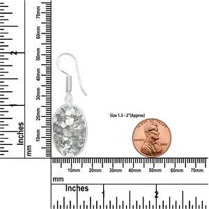 Genuine Pyrite Druzy Gemstone Silver Plated Brass Dangle Earrings Cute Party Handmade <b>Jewelry</b> Best Price - Product Image 3