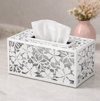 Boîte à mouchoirs de luxe à finition mate, porte-serviettes en plastique durable pour salle de bain et salon