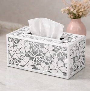 Luxury Matte Finish Tissue <b>Box</b> Case Durable Plastic Napkin Holder for Bathroom & Living Room - Product Image 5