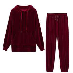 Top Quality Luxury Silk Touch <b>Lounge</b> Ensemble Comfortable Indoor Outdoor Casual Wear Quality Velvet Track Suit - Product Image 2