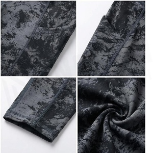 Leggings de yoga à taille haute et longueur intégrale avec imprimé camouflage, poches, extensibles dans quatre sens, en spandex et polyester, vêtements de sport pour femmes - Product Image 4