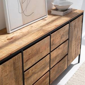 Aparador Industrial de Madera Vandana Pebble Vertex con Seis Cajones para Almacenamiento Moderno en el Hogar - Product Image 2