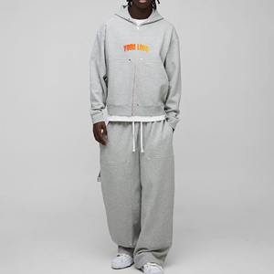 Top Selling Streetwear <b>Oversized</b> Zip up Tracksuit Set - Two-Piece <b>Jogger</b> Flare Baggy Pants <b>Oversized</b> Hoodie Urban Fashion Outfit - Product Image 1