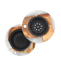 Brûleur d'encens Mabkhara en bois de résine 100 % naturel, fait main, écologique, style art moderne, diffuseur d'aromathérapie, collection 2025
