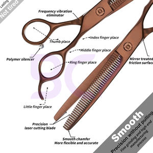 กรรไกรซอยผมสแตนเลสอย่างดี ขนาด 7 นิ้ว คมมาก สำหรับช่างผมมืออาชีพ อุปกรณ์และเครื่องมือสำหรับร้านทำผม - Product Image 6