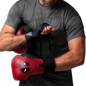 Guantes de boxeo de cuero genuino en venta en línea, guantes de boxeo transpirables personalizados de marca privada - Product Image 4