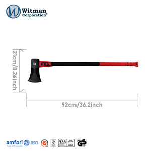 8lb <b>Splitting</b> Maul Grade-A Carbon Steel Hardened <b>Wedge</b> Head Reinforced Neck Fiberglass Handle Impact Absorption Log <b>Splitting</b> - Product Image 2