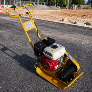 Compactadora de Placas Tayo TPC60 Amarilla con Motor Honda de 3.5/5Hp para Compactación de Suelos y Carreteras, Bajo Costo de Mantenimiento, Maquinaria de Construcción - Product Image 1