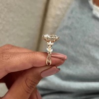 Bague de fiançailles en moissanite taille ovale Or rose 18k 14k 10k 1 carat Couleur E/F Pureté VVS1 Sans nickel Sans plomb Luxe classique