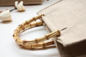 Sac messager en jute écologique avec intérieur laminé imperméable, sac bandoulière pour les voyages en plein air et l'usage quotidien - Product Image 4