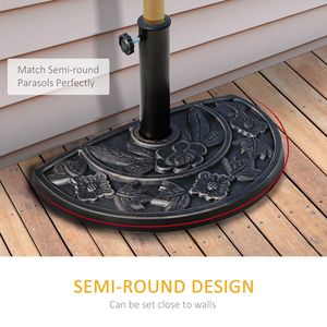 Base per Ombrellone da Esterno da 9 kg in Resina Moderna, Supporto per Palo da 3,8 cm e 4,8 cm, per Hotel e Giardini, Ombrellone Decorativo da Esterno - Product Image 5
