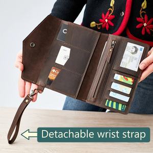 Cartera de mano de cuero grabado largo para mujer, correa de mano, embrague de mano para vacaciones, 2017 - Product Image 5