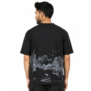 T-shirts en coton pour hommes, doux, légers, confortables, à manches courtes, logo personnalisé, fabricant de vêtements en gros, t-shirts personnalisés de qualité supérieure - Product Image 3