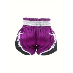 Pantalones Cortos de Muay Thai de Alta Calidad con Logotipo Personalizado, Pantalones Cortos de Boxeo Bordados, Ropa Deportiva de MMA, Pantalones Cortos de Entrenamiento de Kickboxing de Poliéster y Nailon - Product Image 3