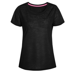 T-shirt manches courtes pour femmes, t-shirt personnalisé en coton polymélange, teint solide, dos croisé, simple, décontracté, BD - Product Image 1