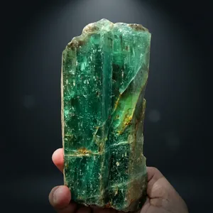 BAITHU GEMS MINERALS Véritable Aquamarine Naturelle de Karur Polie, Cristal Vert Foncé de Qualité Supérieure, Personnalisé pour la Guérison Spirituelle - Product Image 3
