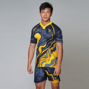 เครื่องแบบรักบี้แบบมีกระดุมเสื้อรักบี้เสื้อทีมฝึกพิมพ์ลาย - Product Image 2