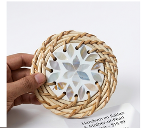 Posavasos de nácar de estilo clásico de la mejor calidad para café, té o agua en el hogar o restaurante - Product Image 1
