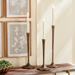 Porte-bougie conique en cuivre, décoration d'intérieur en métal, design moderne et durable - Product Image 6