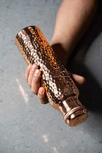 Bouteilles d'eau en cuivre pur écologiques, compatibles lave-vaisselle, avec couvercle pour boire directement, unisexe, modernes, pour la cuisine, la table, le bureau et la voiture - Product Image 3