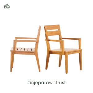 Ensemble de salle à manger d'extérieur en teck massif, fait main, moderne, écologique, confortable, pour jardin, patio, restaurant, hôtel, villa, mobilier OEM - Product Image 5