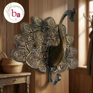 Gancho de Pared de Hierro Fundido Estilo Antiguo con Diseño de Pavo Real, Hecho a Mano, Ajustable, Impermeable, Gancho Individual para Colgar Ropa - Product Image 2