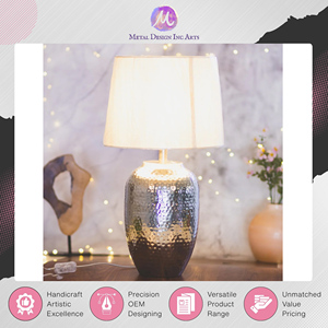 Bulk Stock Supplier Selling Superb Quality <b>Indoor</b> <b>Lighting</b> Glossy Nickel Finish Aluminum Side Table Lamp for Home Decor on Sale - Product Image 5