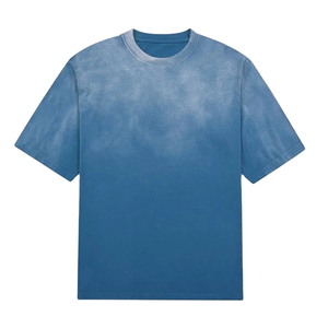Camisetas Nuevas 2026 de Algodón Grueso con Efecto Desgastado, Cuello Redondo, Manga Corta, Estilo Vintage para Hombre - Product Image 3