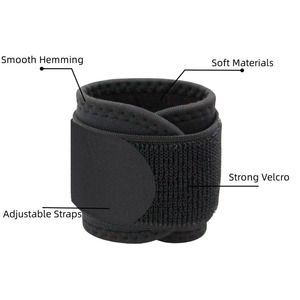 Fitness Workout Weightlifting Adjustable Wrist Strap Buckle/<b>Magnetic</b> Closure Soft Polyester Cotton <b>Material</b> Professional Wrist - Product Image 3