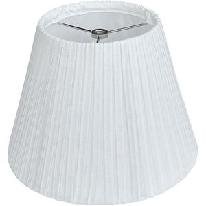 Paralume a Campana Bianco Plissettato per Lampade Piccole, 6 Pollici (Diametro Superiore) x 10 Pollici (Diametro Inferiore) x 7,5 Pollici (Altezza) per Lampade da Tavolo, da Terra e da Comodino con Attacco a Ragno - Product Image 2