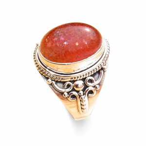 Sunstone Gemstone <b>Ring</b> 925 Sterling Silver Rose Yellow <b>Gold</b> Plated Handmade Statement <b>Ring</b> Vintage <b>Cocktail</b> Jewelry Gift Her Men - Product Image 6