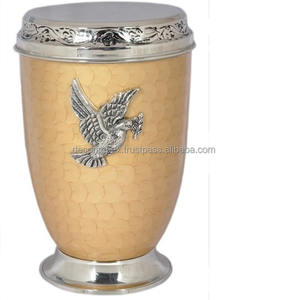 Urnas de cremación hechas a mano para adultos, urnas de metal conmemorativas con diseño impreso de árbol, recuerdo decorativo para cenizas, suministros funerarios - Product Image 5