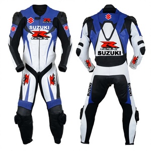 Traje de Carreras de Motocicleta de Cuero Zuzuki GSXR, Mono de Una Pieza, Protector OEM CE, Manga Larga, 280g - Product Image 1