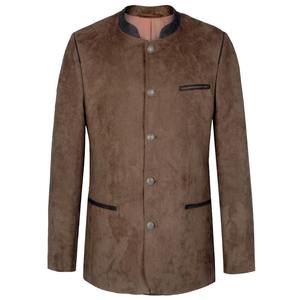 Veste en cuir pour homme, style bavarois, col montant, coupe-vent, écologique, respirante, pour l'Oktoberfest et le Wildbock. - Product Image 2