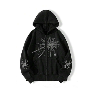 Men's 100% Cotton Winter Acid Washed <b>Zip</b>-Up Hoodie with Heavy Fleece Vintage Streetwear Style - Product Image 3
