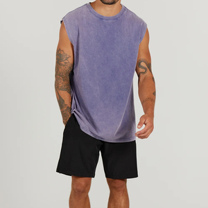 Custom Made Men's Tank Top Breathable Premium Quality Knitted Perfect Fit Including Plus Size <b>Drop</b> Shoulder Design Print for - Product Image 3