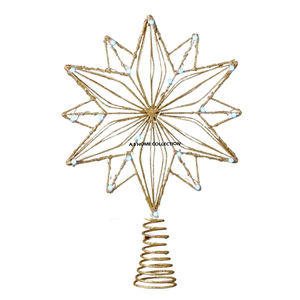 Éclairage LED en métal pour Noël, décoration de sapin suspendue de grande taille pour l'extérieur, de haute qualité, couleur rouge, articles de Noël - Product Image 3